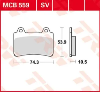 TRW - BRAKE PAD TRW MCB559 - 17220432
