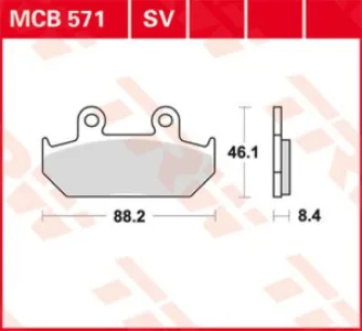 TRW - BRAKE PAD TRW MCB571 - 17220441