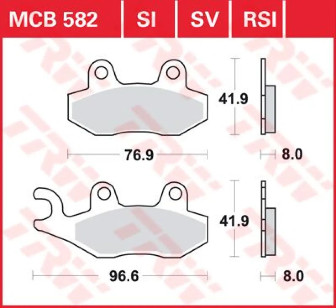 TRW - BRAKE PAD TRW MCB582 - 17220450