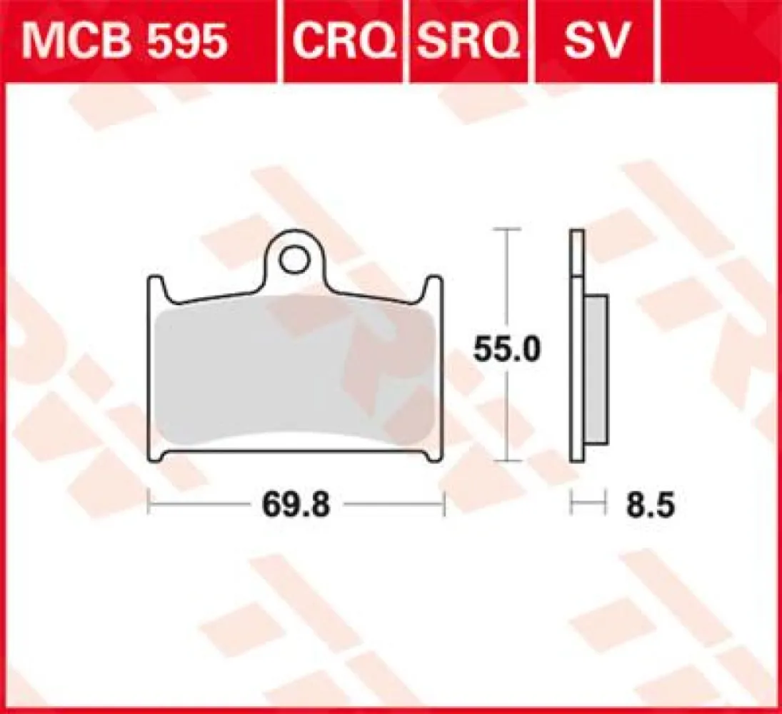 TRW - BRAKE PAD TRW MCB595 - 17220462