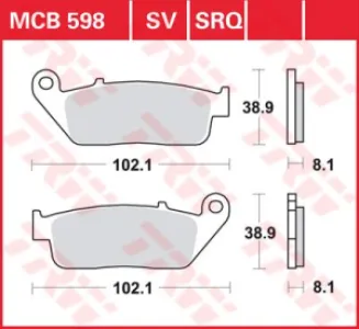 TRW - BRAKE PAD TRW MCB598 - 17220466