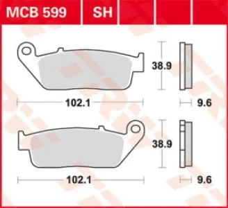 TRW - BRAKE PAD TRW MCB599 - 17220467