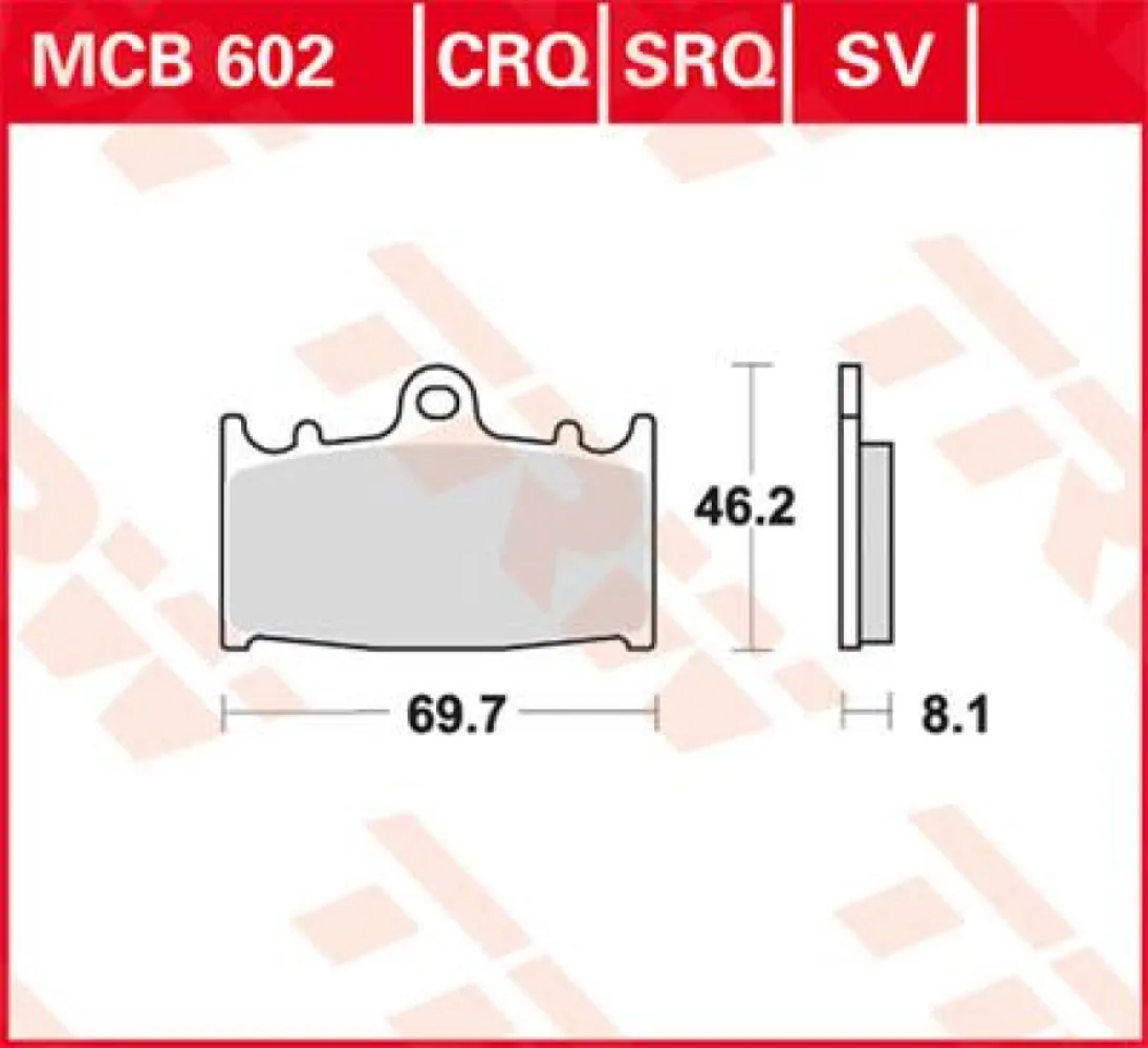 TRW - BRAKE PAD TRW MCB602 - 17220469