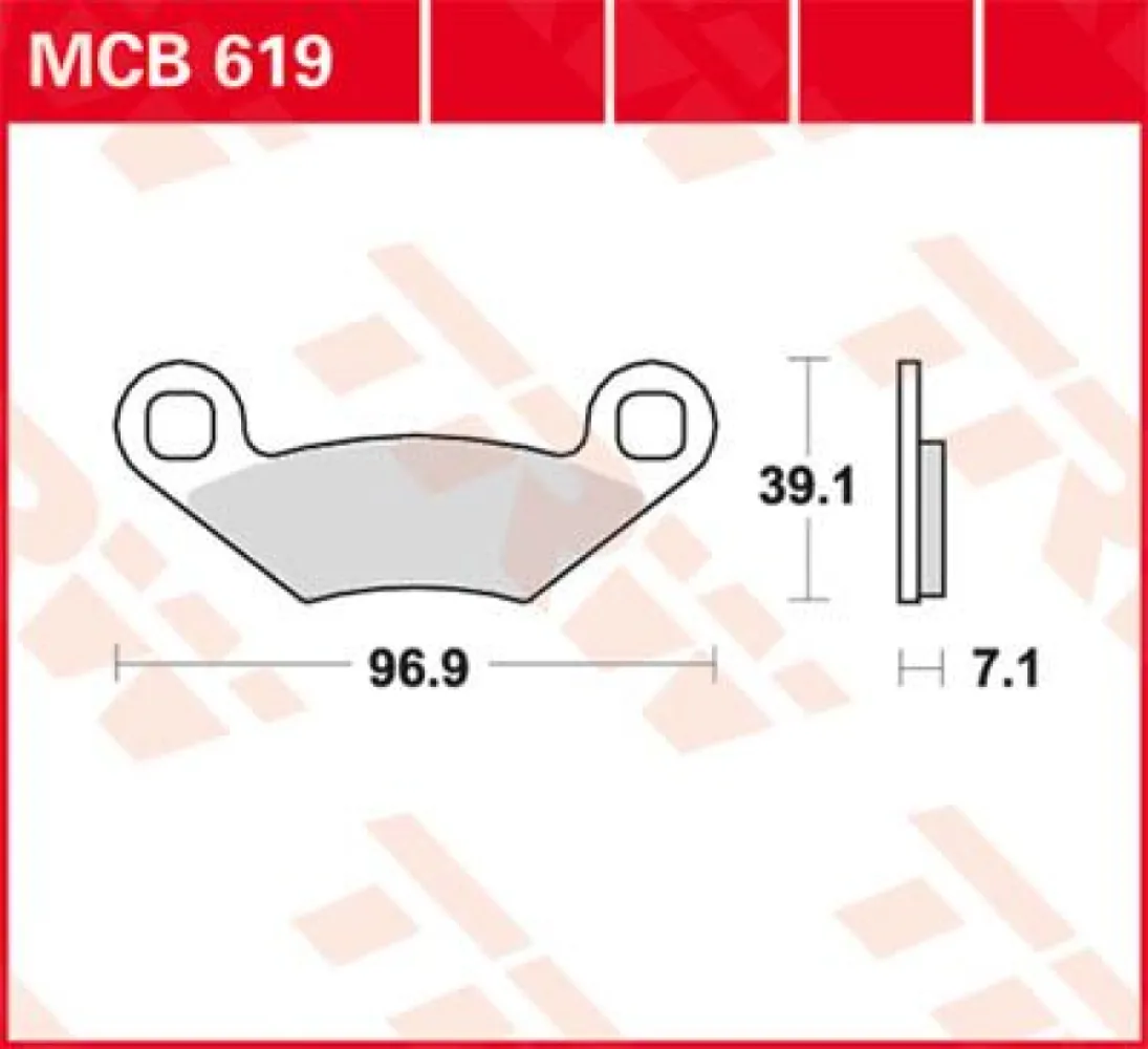 TRW - BRAKE PAD TRW MCB619 - 17220478