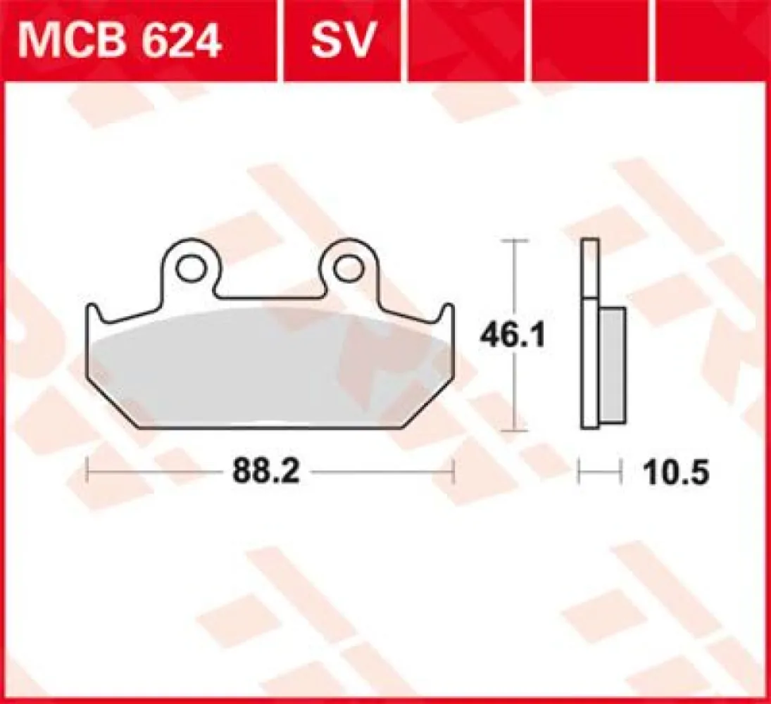 TRW - BRAKE PAD TRW MCB624 - 17220482