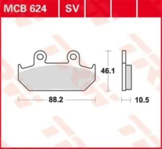 TRW - BRAKE PAD TRW MCB624 - 17220482
