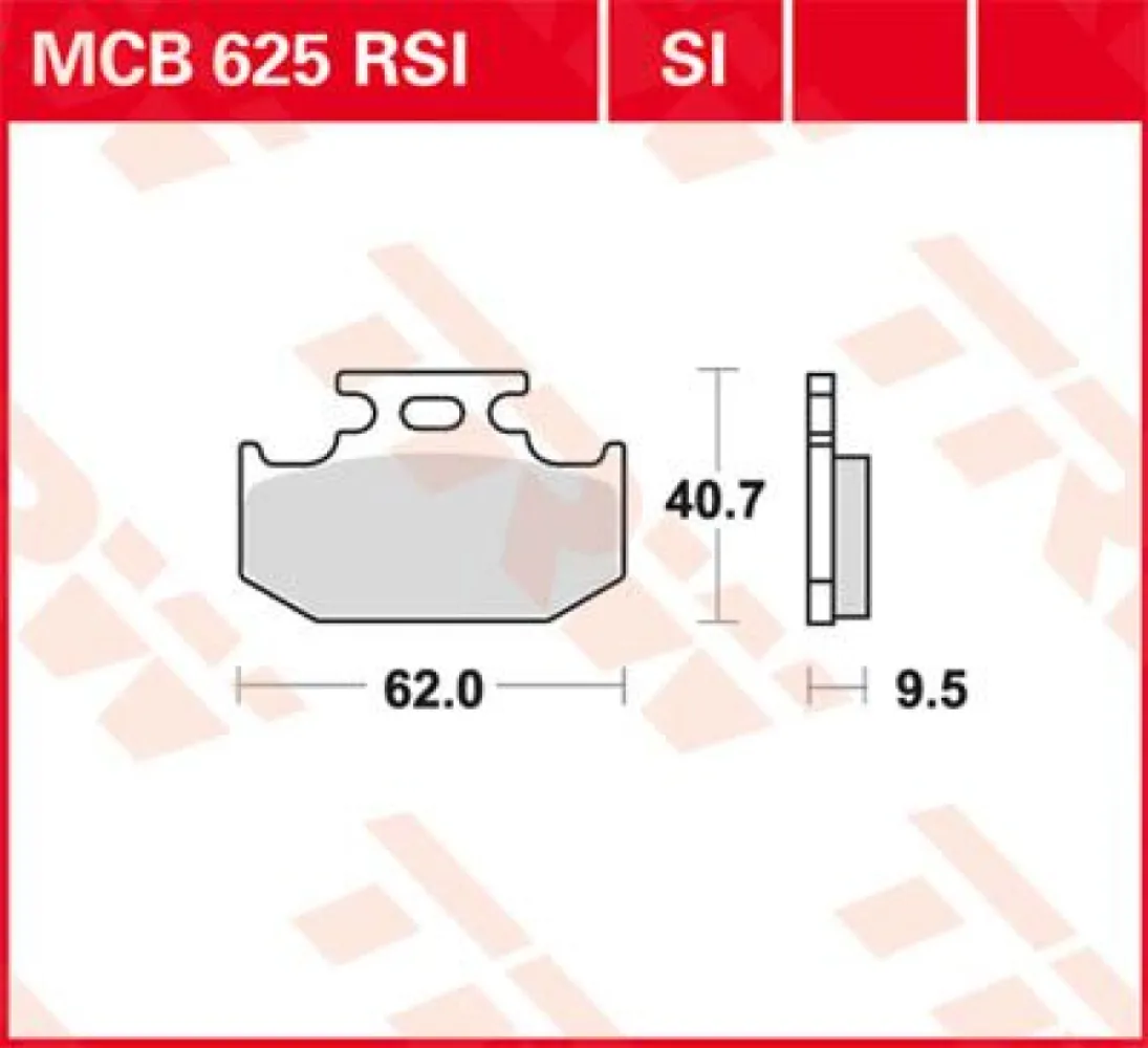 TRW - BRAKE PAD TRW MCB625SI - 17220483