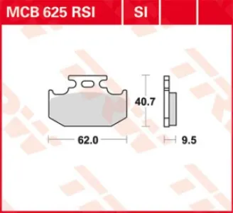 TRW - BRAKE PAD TRW MCB625SI - 17220483