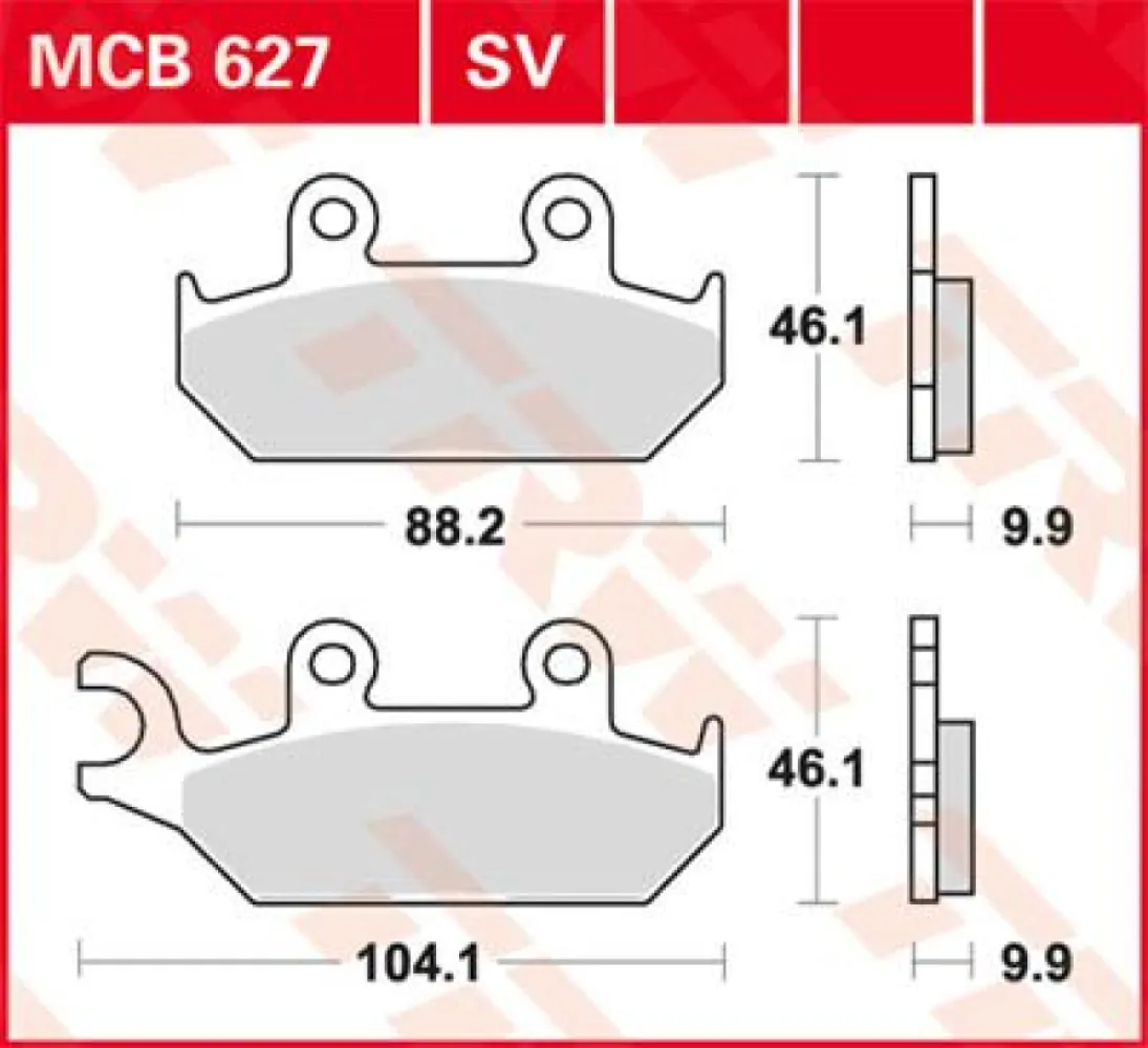 TRW - BRAKE PAD TRW MCB627SV - 17220486