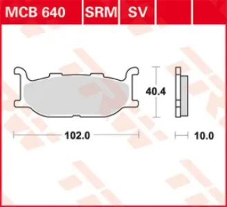 TRW - BRAKE PAD TRW MCB640 - 17220492