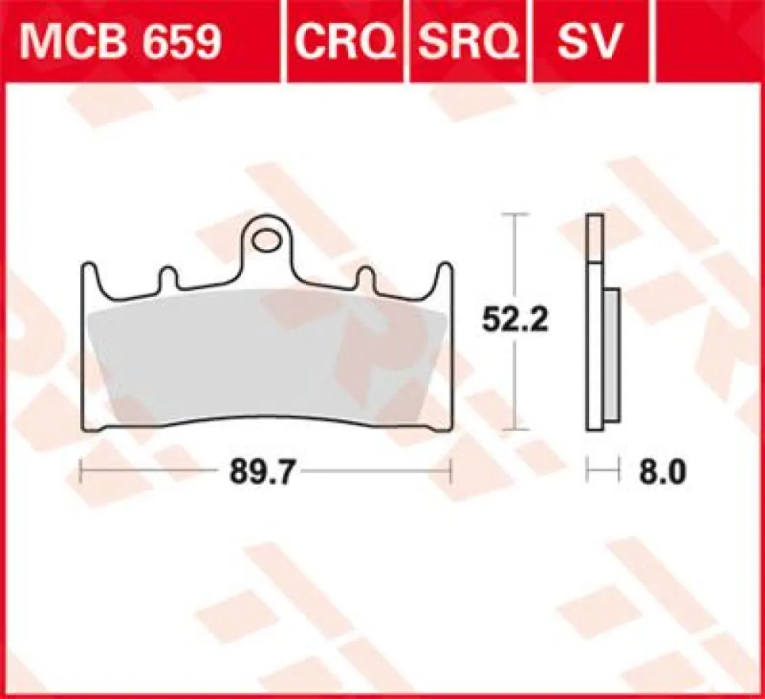 TRW - BRAKE PAD TRW MCB659 - 17220504