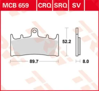 TRW - BRAKE PAD TRW MCB659 - 17220504