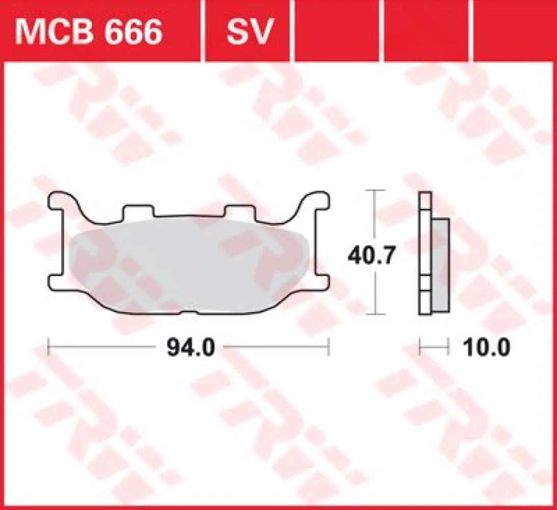 TRW - BRAKE PAD TRW MCB666 - 17220509