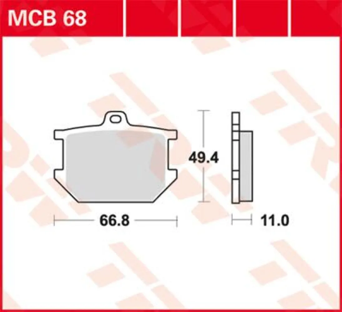 TRW - BRAKE PAD TRW MCB68 - 17220518