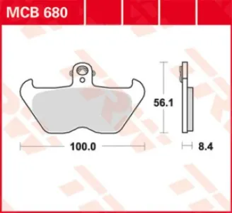 TRW - BRAKE PAD TRW MCB680 - 17220519