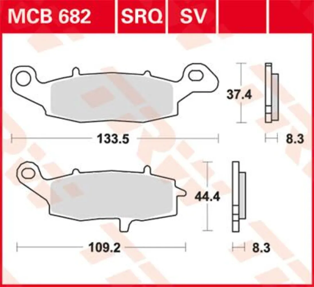 TRW - BRAKE PAD TRW MCB682 - 17220521