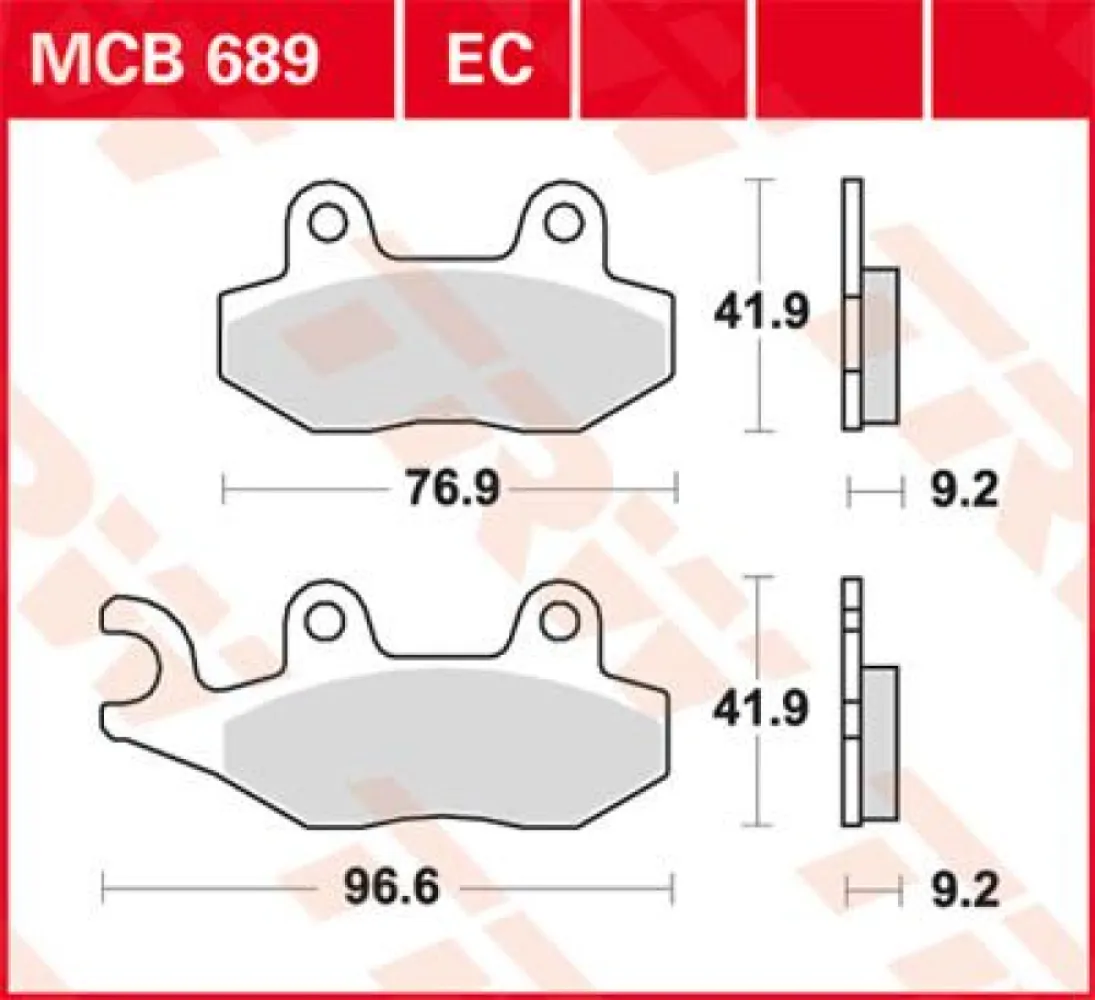 TRW - BRAKE PAD TRW MCB689 - 17220527