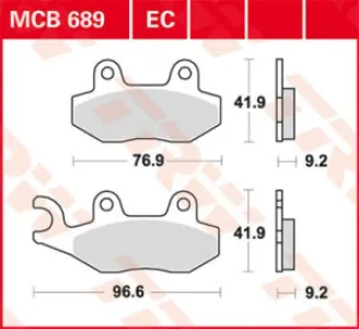 TRW - BRAKE PAD TRW MCB689 - 17220527