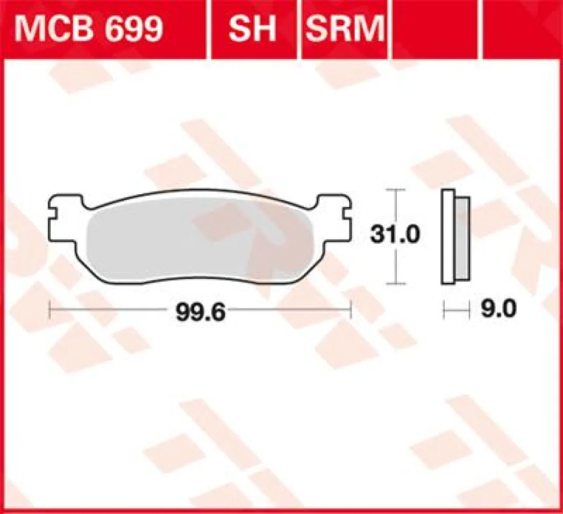 TRW - BRAKE PAD TRW MCB699 - 17220537