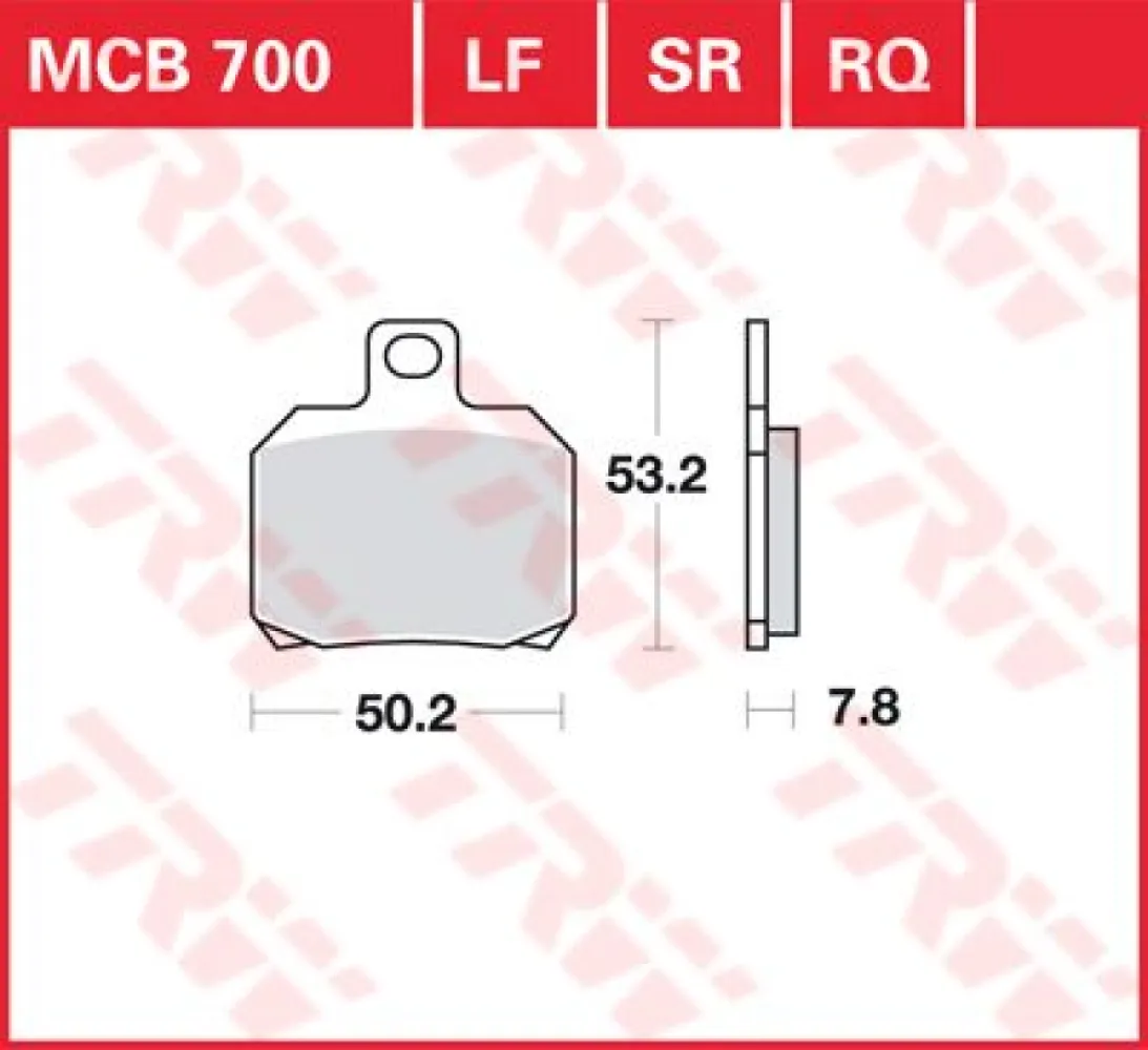 TRW - BRAKE PAD TRW MCB700 - 17220539