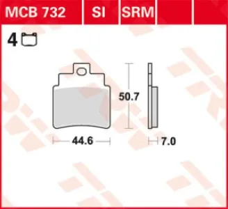 TRW - BRAKE PAD TRW MCB732 - 17220560