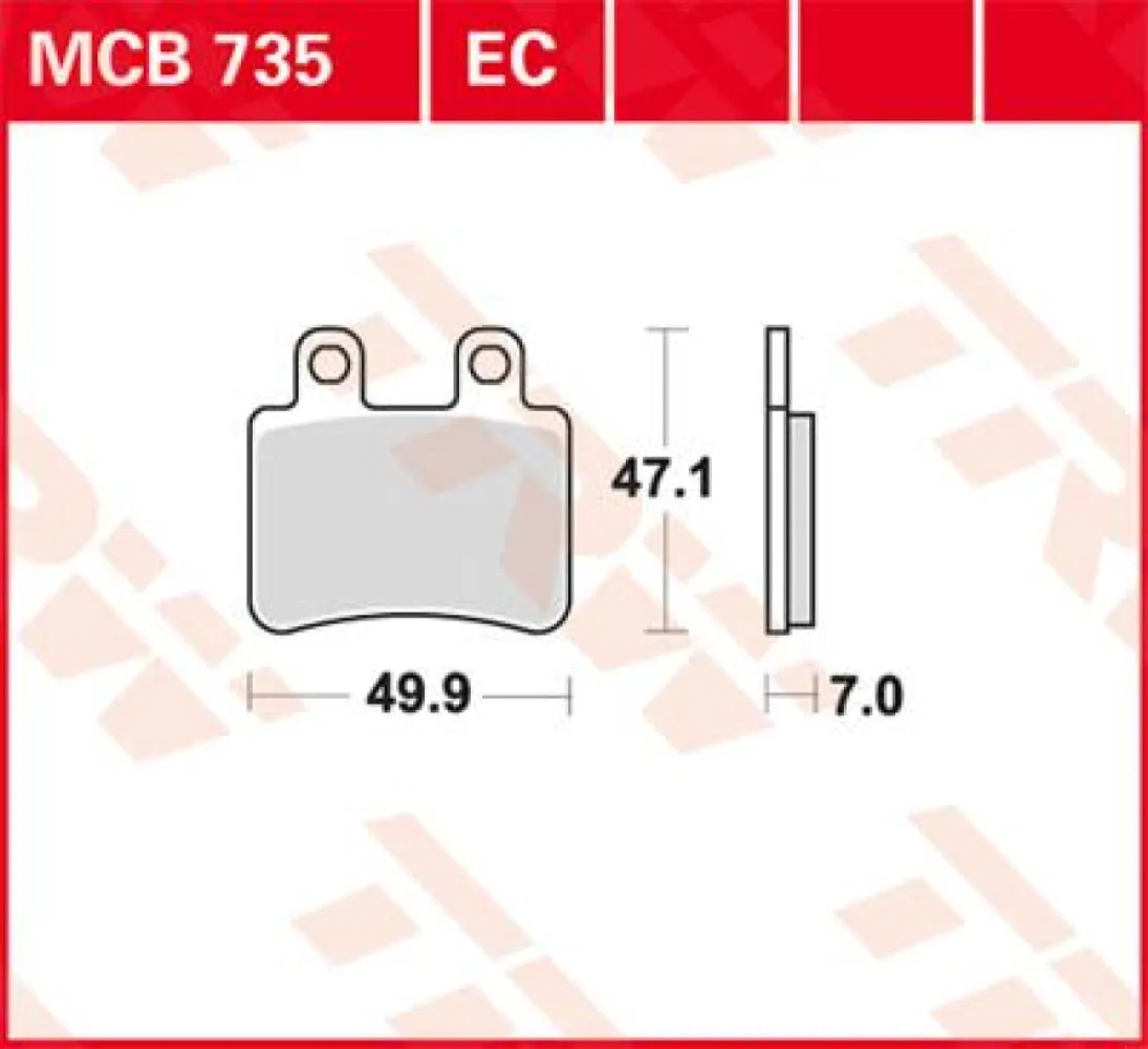 TRW - BRAKE PAD TRW MCB735 - 17220562