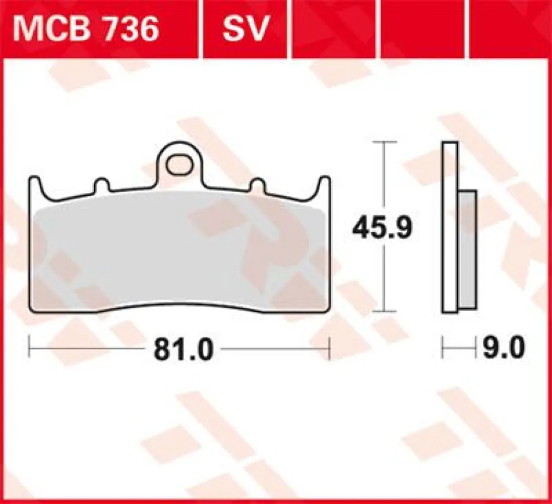 TRW - BRAKE PAD TRW MCB736 - 17220564
