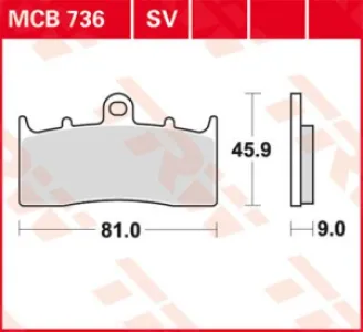 TRW - BRAKE PAD TRW MCB736 - 17220564
