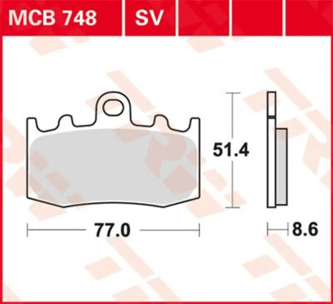 TRW - BRAKE PAD TRW MCB748 - 17220570
