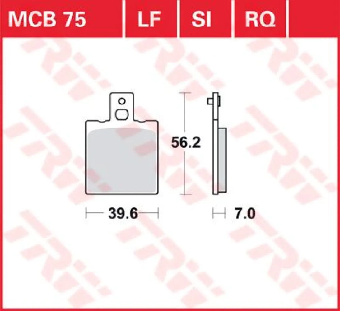 TRW - BRAKE PAD TRW MCB75 - 17220572