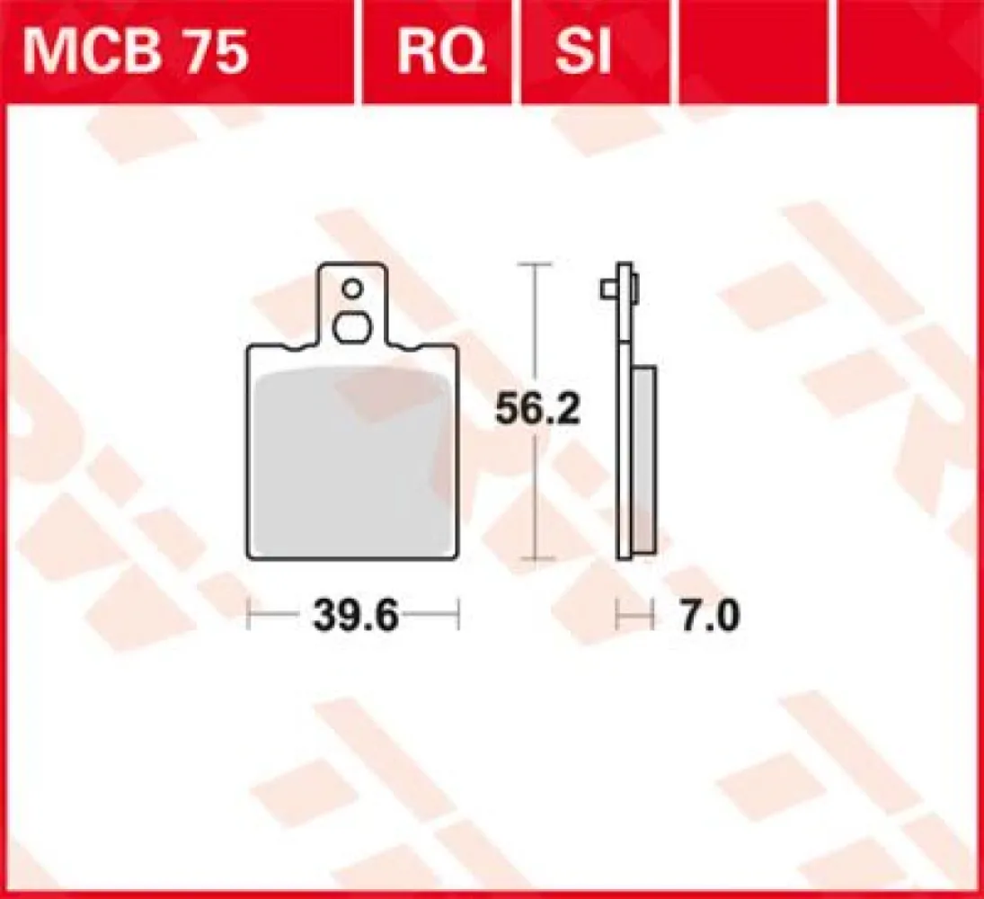 TRW - BRAKE PAD TRW MCB75 - 17220572