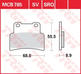 TRW - BRAKE PAD TRW MCB785 - 17220580