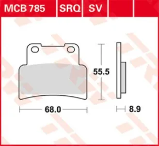 TRW - BRAKE PAD TRW MCB785 - 17220580