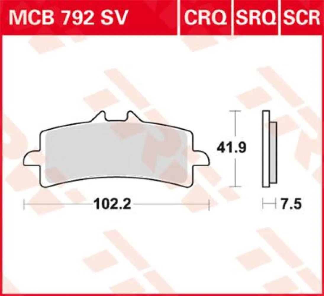 TRW - BRAKE PAD TRW MCB792CRQ - 17220646