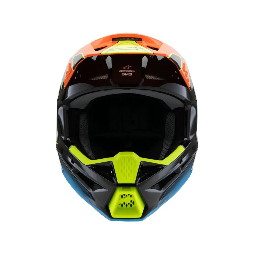 ALPINESTARS(MX) - HELMET YTH SM3 FRAY BLK/OR/YL  - 01111655