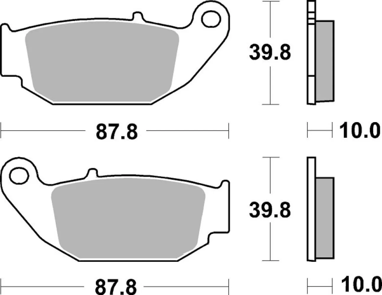 SBS - BRAKE PAD CAR/CER - 17220770