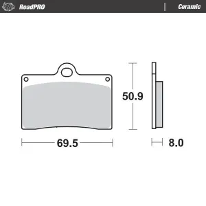 MOTO-MASTER - BRAKE PAD CERAMIC - 17220889