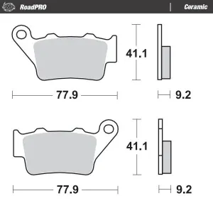 MOTO-MASTER - BRAKE PAD CERAMIC - 17220900