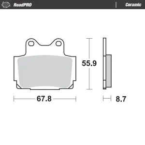 MOTO-MASTER - BRAKE PAD CERAMIC - 17220920