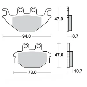 MOTO-MASTER - BRAKE PAD CERAMIC - 17220925