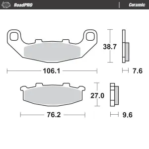 MOTO-MASTER - BRAKE PAD CERAMIC - 17220936