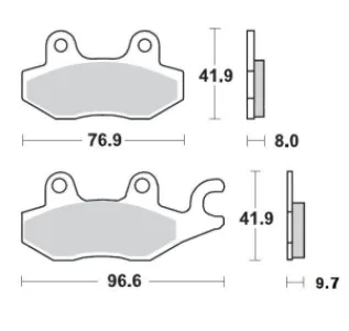 MOTO-MASTER - BRAKE PAD CERAMIC - 17220937