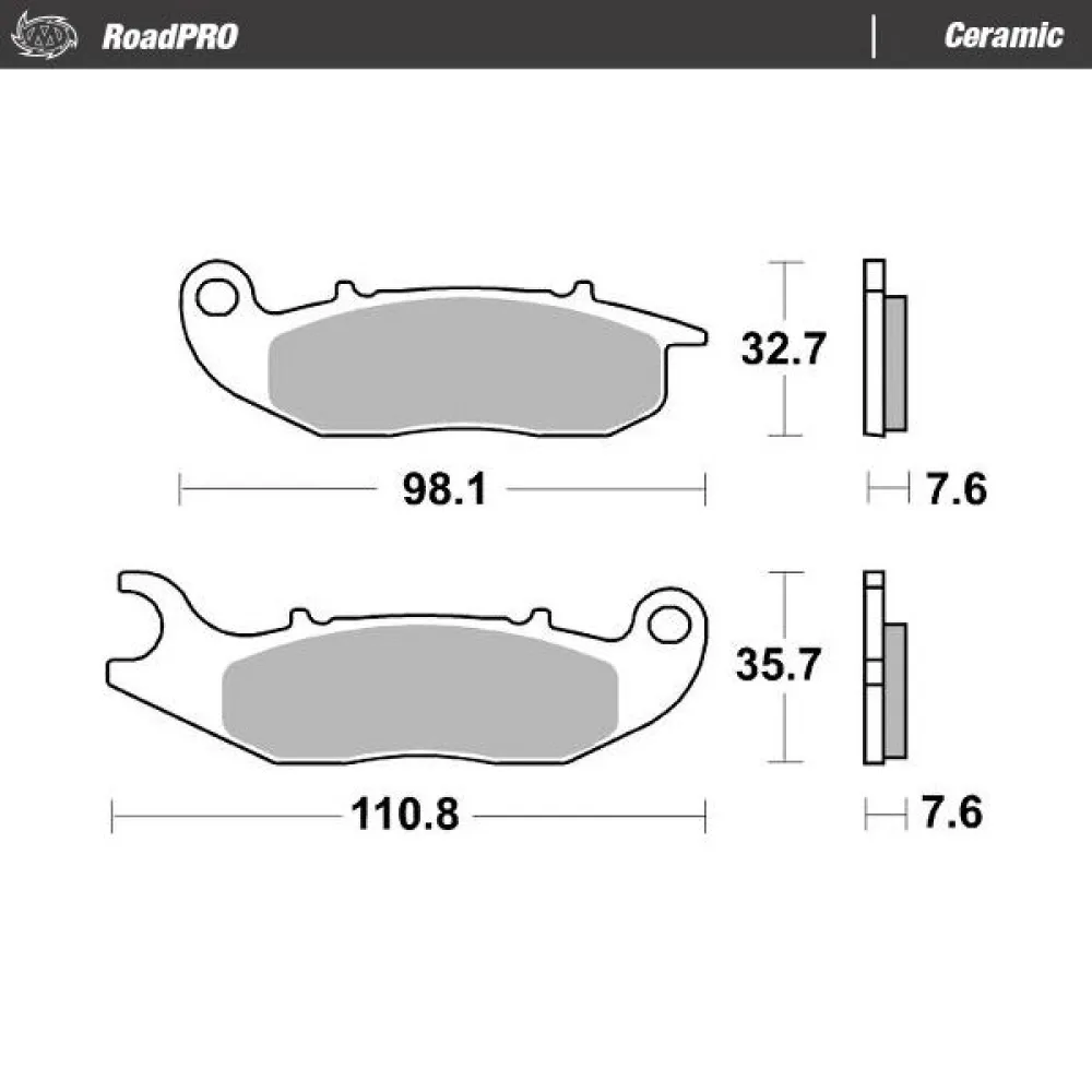 MOTO-MASTER - BRAKE PAD CERAMIC - 17220959