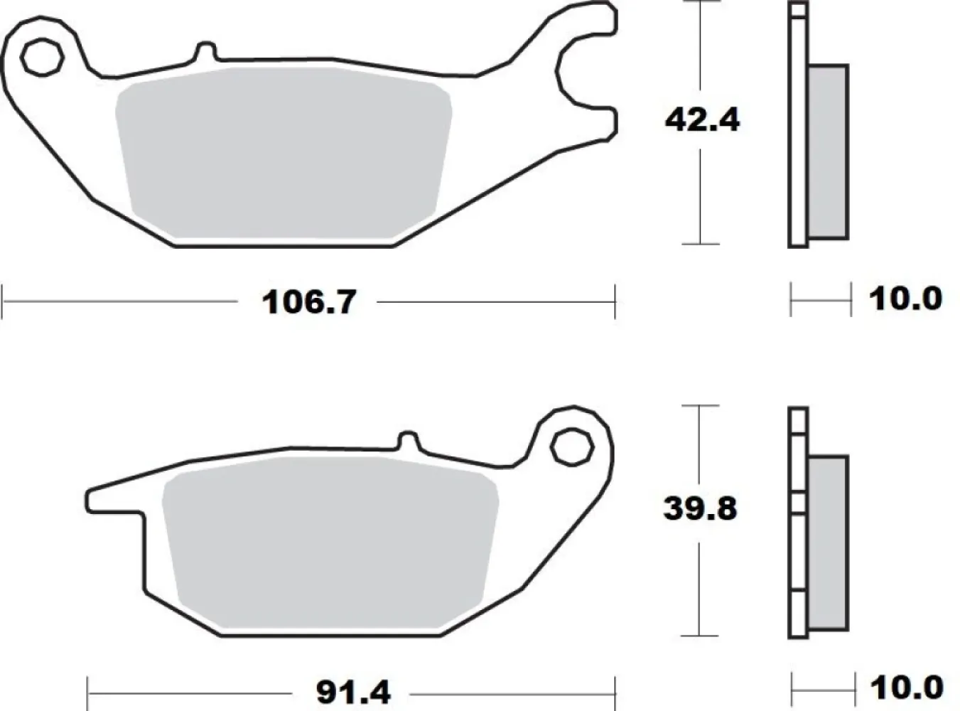 MOTO-MASTER - BRAKE PAD CERAMIC - 17220960