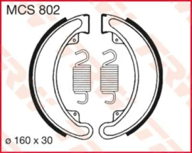 TRW - BRAKE SHOES TRW MCS802 - 17230352