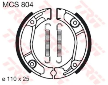 TRW - BRAKE SHOES TRW MCS804 - 17230354