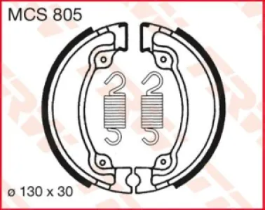 TRW - BRAKE SHOES TRW MCS805 - 17230355
