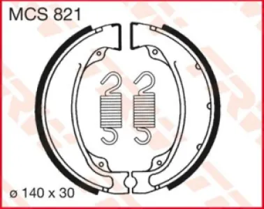 TRW - BRAKE SHOES TRW MCS821 - 17230367