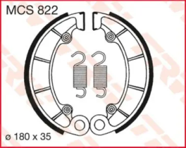 TRW - BRAKE SHOES TRW MCS822 - 17230368