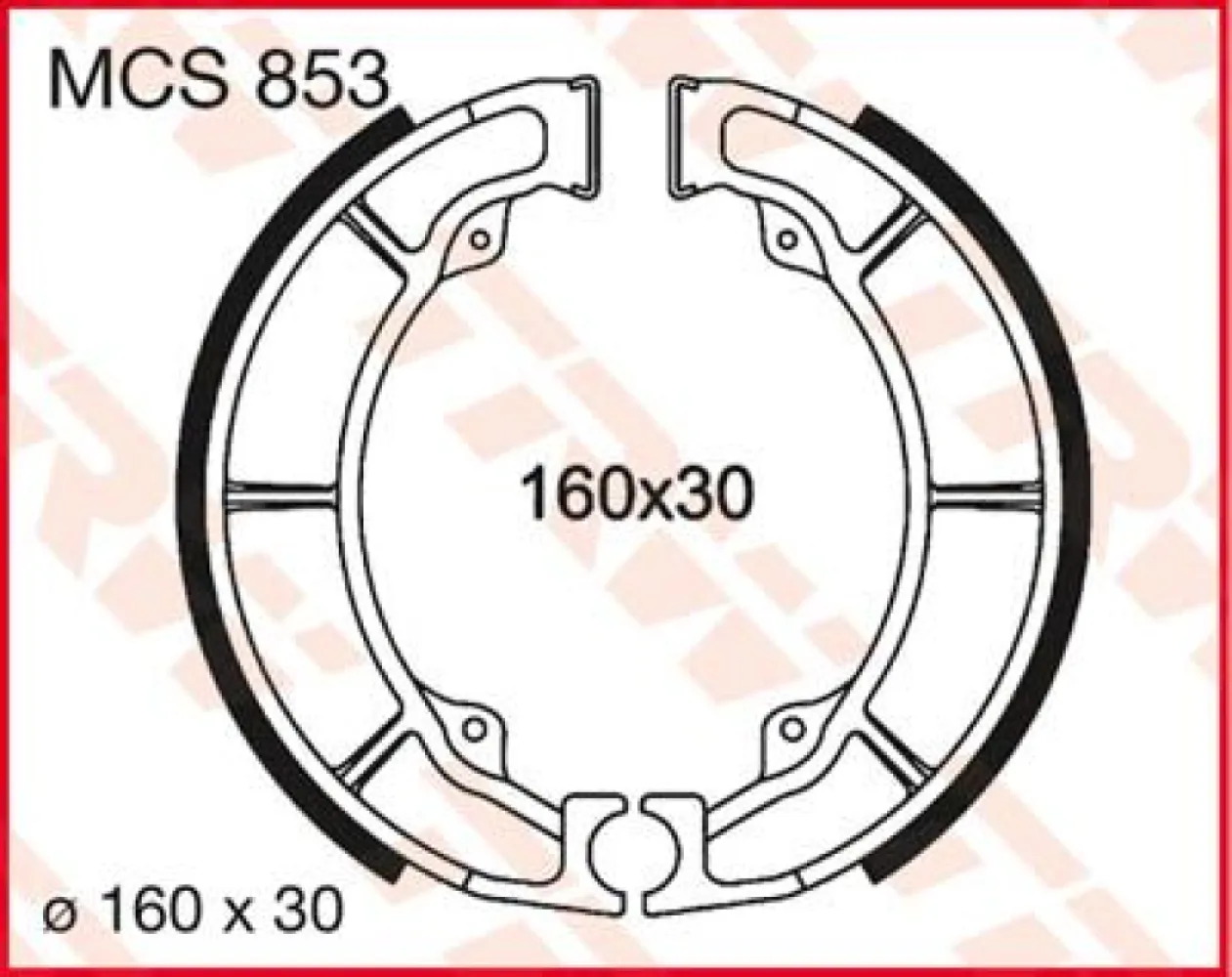 TRW - BRAKE SHOES TRW MCS853 - 17230374
